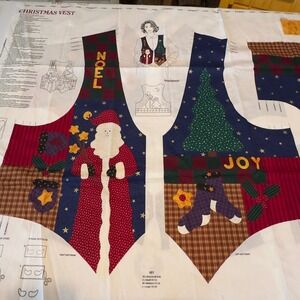 Set of 3 Dream‎ Spinners Christmas Vest Fabric Panel DIY Sewing Pattern XS-L